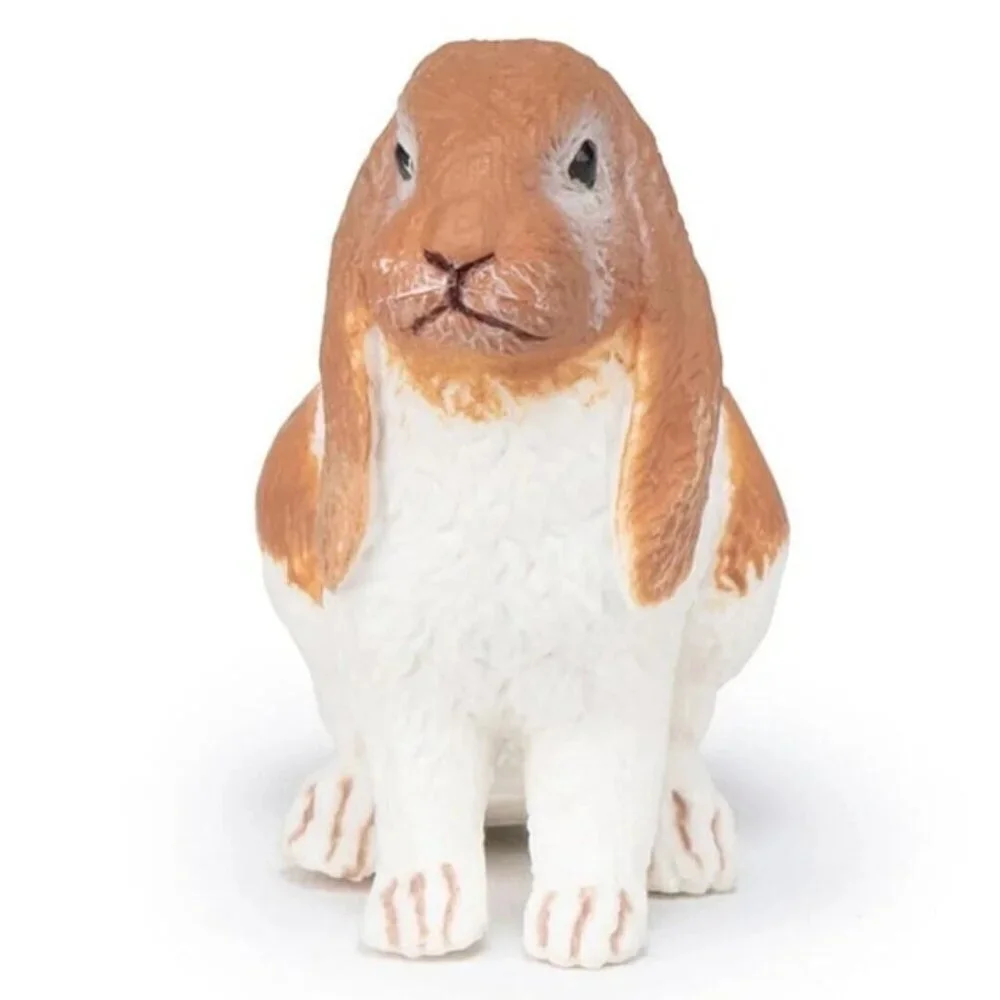 Lop Rabbit Farm Animal Figure - Hand Painted Collectible Toy Figurine‎ - Papo
